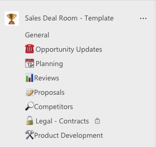 sales deal room Teams template