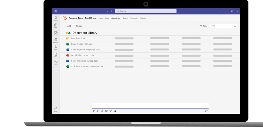 Microsoft Teams and HubSpot document library
