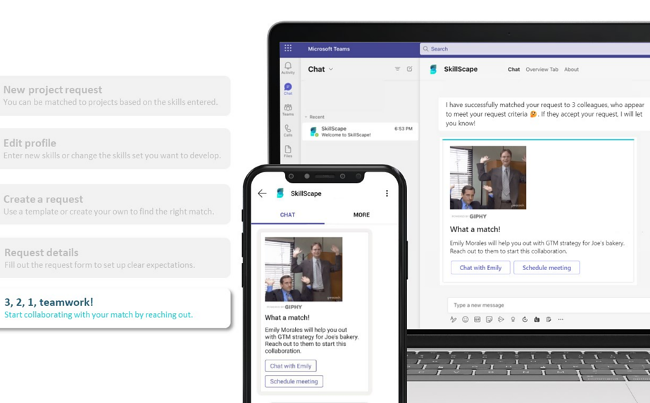 skillscape app in Microsoft Teams for better productivity at work